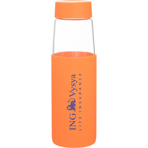 20 oz h2go Sloan Single Wall Glass Bottle w/Silicone Sleeve - 20 oz h2go Sloan Single Wall Glass Bottle w/Silicone Sleeve - Image 1 of 7