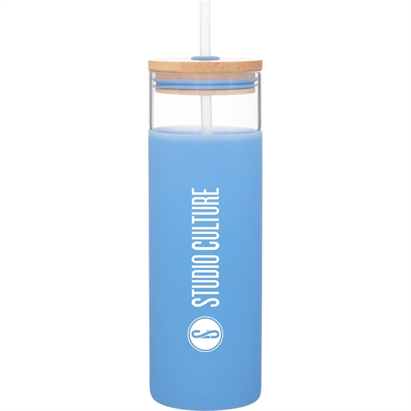 25 oz Totem Single Wall Glass Bottle with Silicone Sleeve - 25 oz Totem Single Wall Glass Bottle with Silicone Sleeve - Image 1 of 5