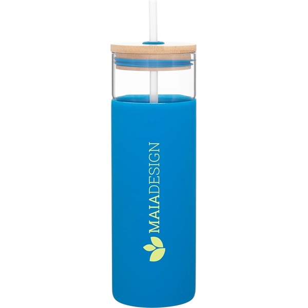 25 oz Totem Single Wall Glass Bottle with Silicone Sleeve - 25 oz Totem Single Wall Glass Bottle with Silicone Sleeve - Image 2 of 5