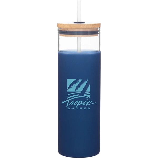 25 oz Totem Single Wall Glass Bottle with Silicone Sleeve - 25 oz Totem Single Wall Glass Bottle with Silicone Sleeve - Image 3 of 5