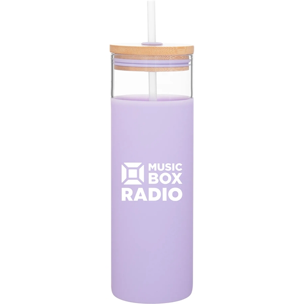 25 oz Totem Single Wall Glass Bottle with Silicone Sleeve - 25 oz Totem Single Wall Glass Bottle with Silicone Sleeve - Image 4 of 5