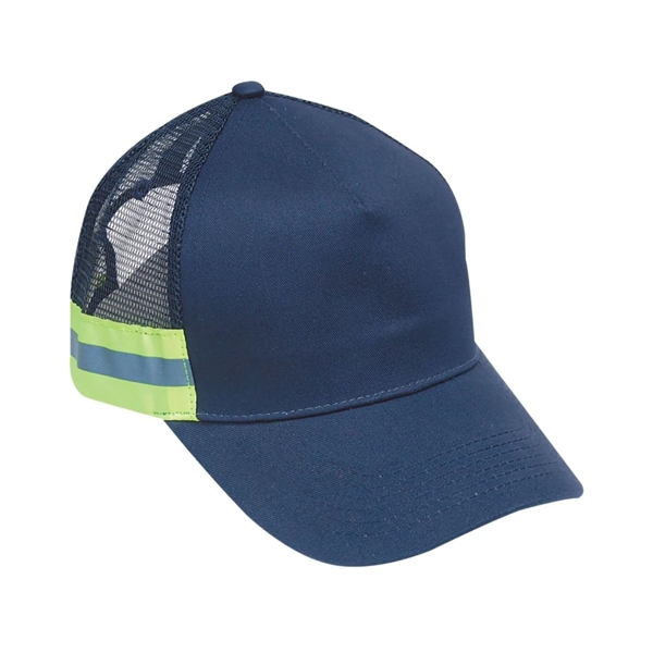 Hi Viz Mesh Back Reflective Tape Cap Safety Baseball Hat - Hi Viz Mesh Back Reflective Tape Cap Safety Baseball Hat - Image 3 of 3