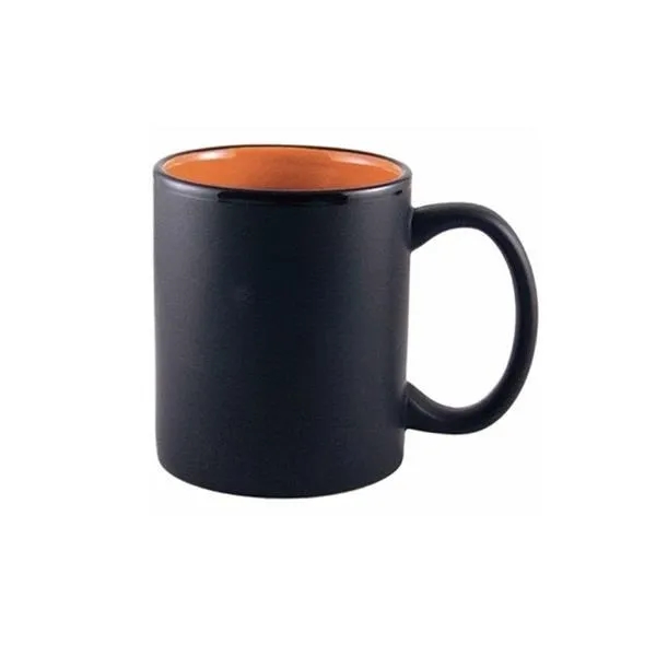 14oz Minolo Mug (Matte Black & Orange) - 14oz Minolo Mug (Matte Black & Orange) - Image 1 of 1