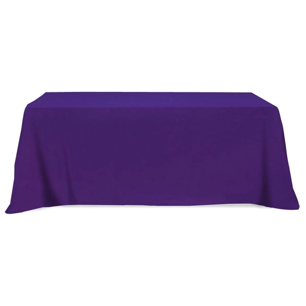 Flat Poly/Cotton 4-sided Table Cover - fits 8' standard t... - Flat Poly/Cotton 4-sided Table Cover - fits 8' standard t... - Image 4 of 6