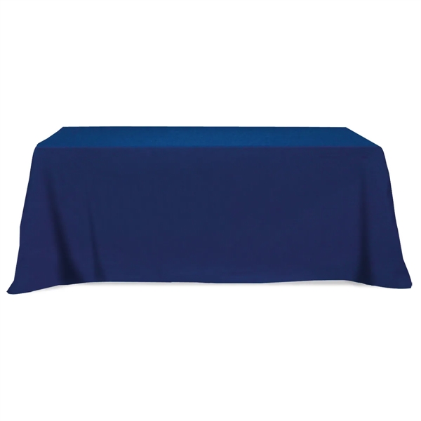 Flat Poly/Cotton 3-sided Table Cover - fits 8' standard t... - Flat Poly/Cotton 3-sided Table Cover - fits 8' standard t... - Image 3 of 6