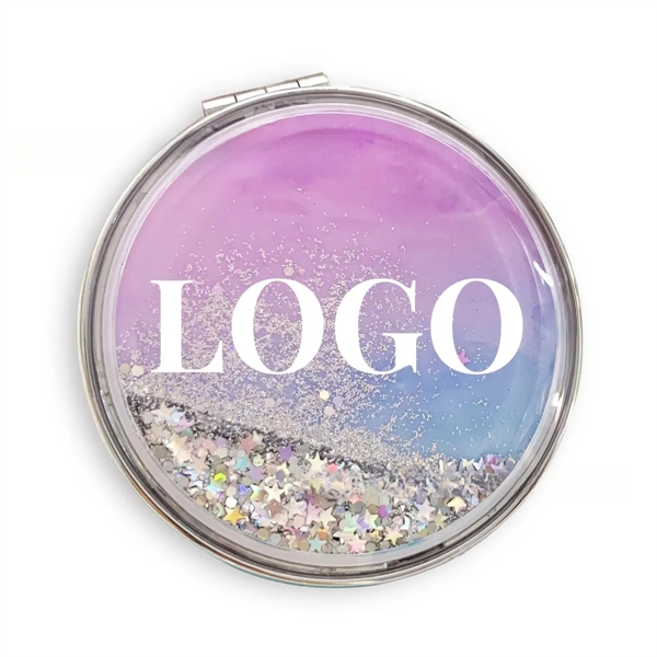 Mini Quicksand  Folding 2.87" Round Compact Mirror - Mini Quicksand  Folding 2.87" Round Compact Mirror - Image 0 of 3