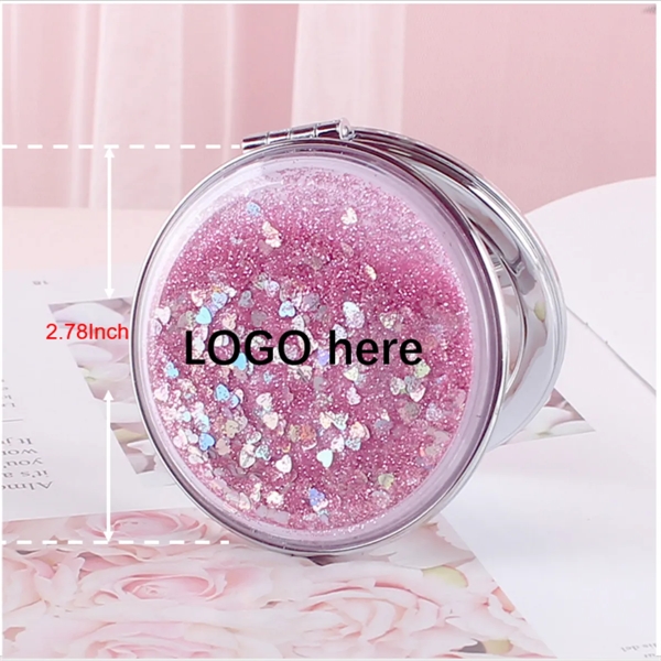 Mini Quicksand  Folding 2.87" Round Compact Mirror - Mini Quicksand  Folding 2.87" Round Compact Mirror - Image 3 of 3