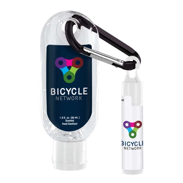 Custom 1.9 oz. Clear Gel Hand Sanitizer & SPF 15 Lip Balm