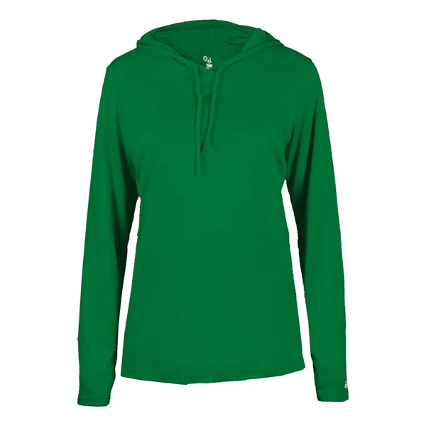 Badger Women's B-Core Long Sleeve Hooded T-Shirt - Badger Women's B-Core Long Sleeve Hooded T-Shirt - Image 18 of 21