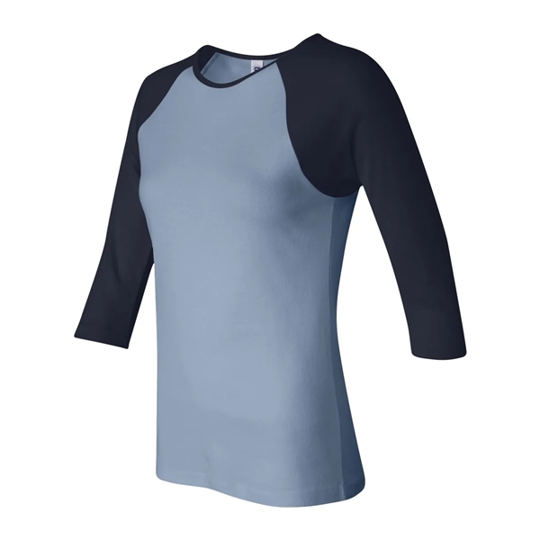 BELLA + CANVAS Women's 1X1 Baby Rib Raglan Three-Quarter ... - BELLA + CANVAS Women's 1X1 Baby Rib Raglan Three-Quarter ... - Image 2 of 27