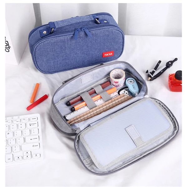 Pencil Case Pen Pouch Large Stationery Organizer - Pencil Case Pen Pouch Large Stationery Organizer - Image 3 of 5