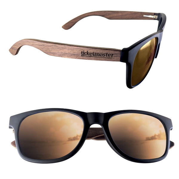 Polarized or Mirror Wood Miami Sunglasses - Polarized or Mirror Wood Miami Sunglasses - Image 1 of 18