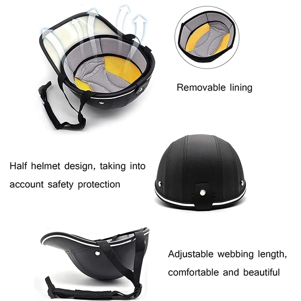 Adult Motorcycle Half Helmet - Adult Motorcycle Half Helmet - Image 2 of 5
