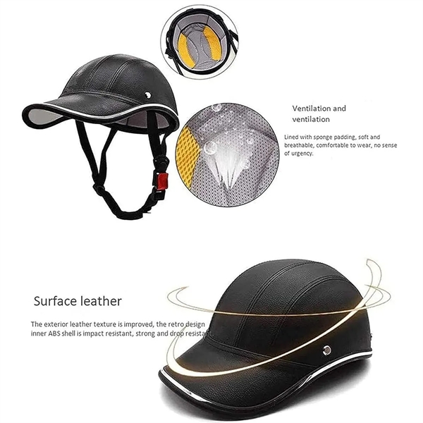 Adult Motorcycle Half Helmet - Adult Motorcycle Half Helmet - Image 3 of 5