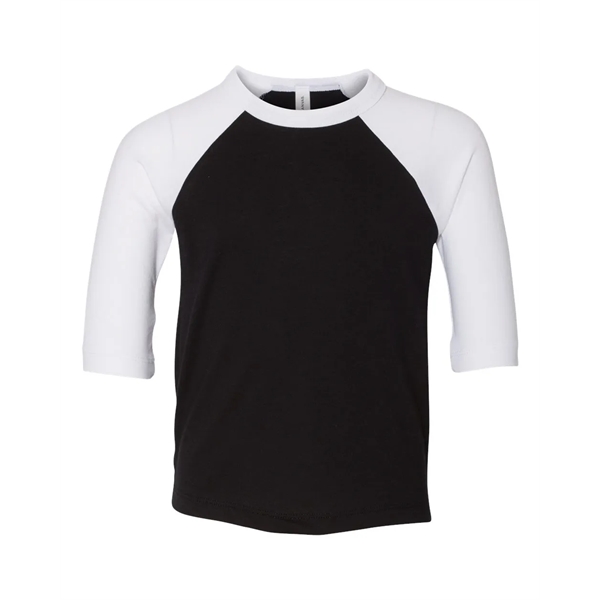 BELLA + CANVAS Toddler Three-Quarter Sleeve Baseball Tee - BELLA + CANVAS Toddler Three-Quarter Sleeve Baseball Tee - Image 0 of 30