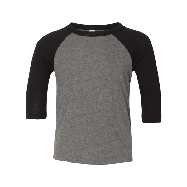 BELLA + CANVAS Toddler Three-Quarter Sleeve Baseball Tee - BELLA + CANVAS Toddler Three-Quarter Sleeve Baseball Tee - Image 3 of 30