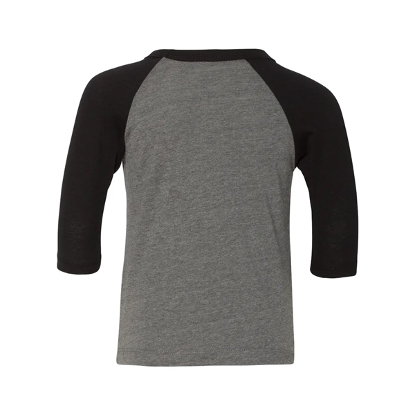 BELLA + CANVAS Toddler Three-Quarter Sleeve Baseball Tee - BELLA + CANVAS Toddler Three-Quarter Sleeve Baseball Tee - Image 5 of 30