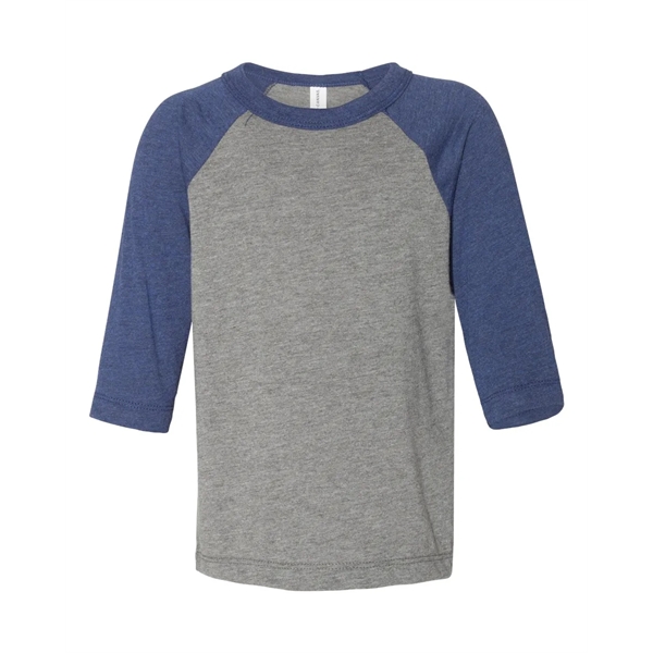 BELLA + CANVAS Toddler Three-Quarter Sleeve Baseball Tee - BELLA + CANVAS Toddler Three-Quarter Sleeve Baseball Tee - Image 6 of 30