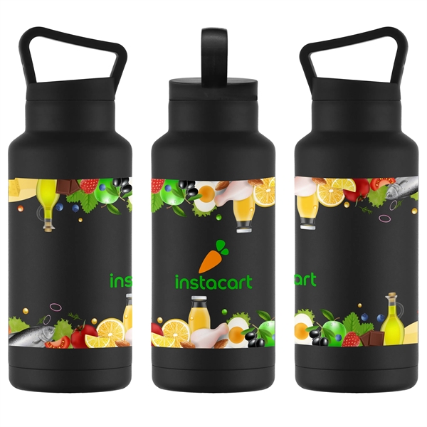 36 oz. Double Wall Stainless Steel Water Bottle With Handle - 36 oz. Double Wall Stainless Steel Water Bottle With Handle - Image 3 of 10