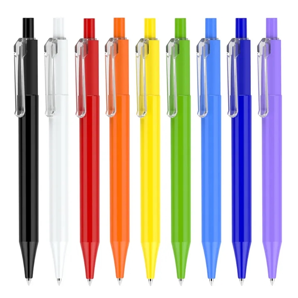 Slim Colorful Plastic Ballpoint Click Retractable Ballpen - Slim Colorful Plastic Ballpoint Click Retractable Ballpen - Image 0 of 1