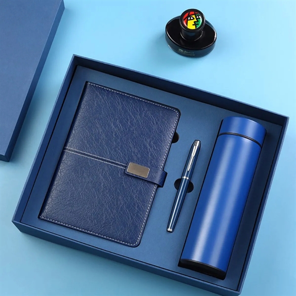 3Pcs Set Thermos Cup With Pen Notebook Gift Box - 3Pcs Set Thermos Cup With Pen Notebook Gift Box - Image 1 of 4