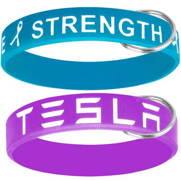 Silicone Wristband Keychain - Silicone Wristband Keychain - Image 2 of 2