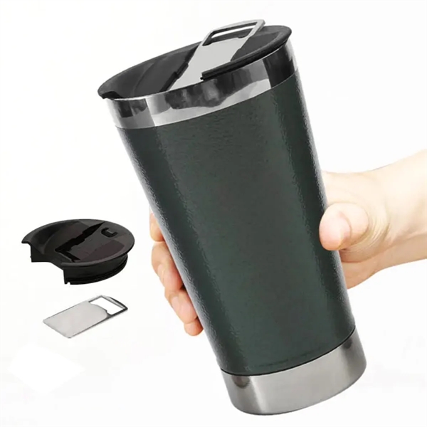 20oz Stainless Steel Beer Tumbler w/ Bottle Openner - 20oz Stainless Steel Beer Tumbler w/ Bottle Openner - Image 1 of 1