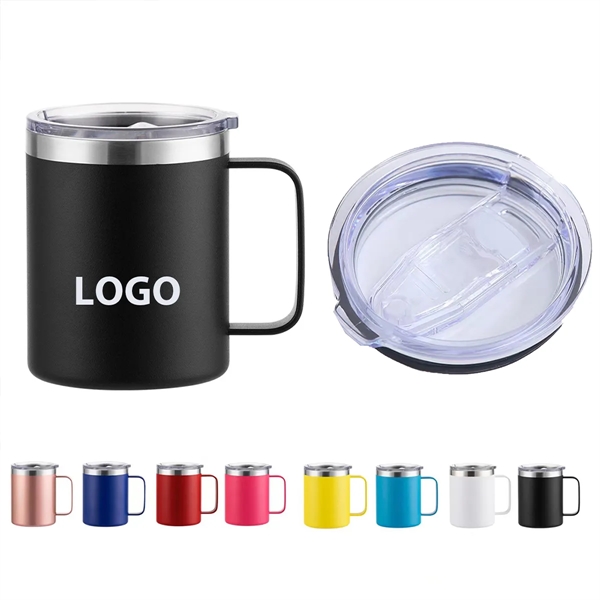 12oz Double Wall Stainless Steel Handle Coffee Mug - 12oz Double Wall Stainless Steel Handle Coffee Mug - Image 0 of 1