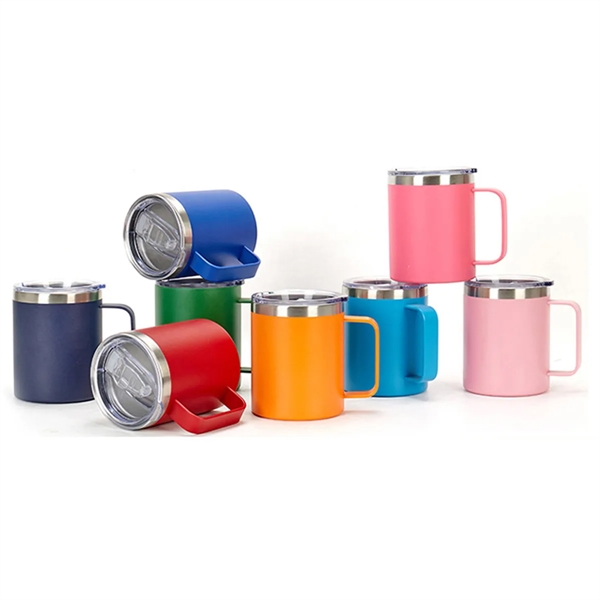 12oz Double Wall Stainless Steel Handle Coffee Mug - 12oz Double Wall Stainless Steel Handle Coffee Mug - Image 1 of 1