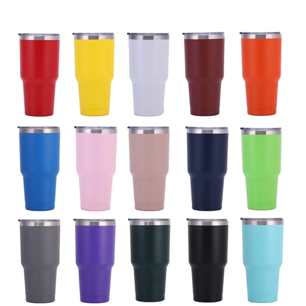 30 oz Powder-coated Vacuum Insulated Tumbler - 30 oz Powder-coated Vacuum Insulated Tumbler - Image 1 of 1