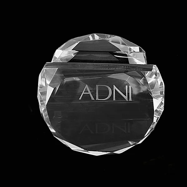 Round Crystal Paperweight Card Holder - Round Crystal Paperweight Card Holder - Image 6 of 6