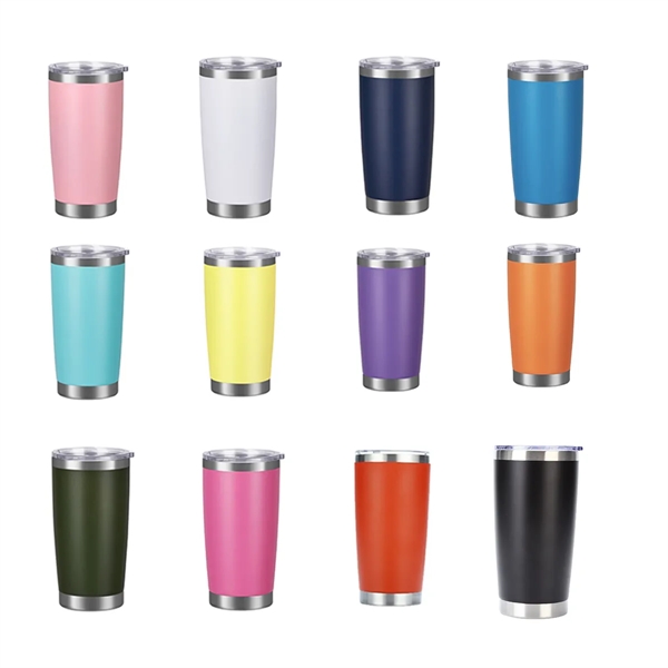 20 oz. Vacuum Powder-Coated Travel Tumbler w/ Custom Imprint - 20 oz. Vacuum Powder-Coated Travel Tumbler w/ Custom Imprint - Image 1 of 1