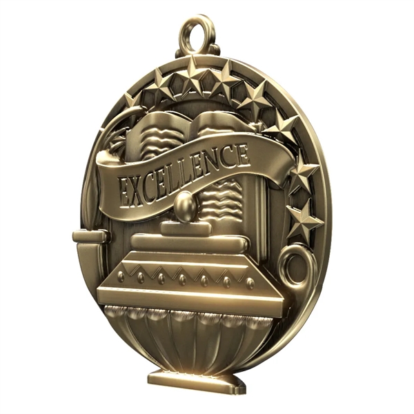2" Academic Performance Medal EXCELLENCE in Gold - 2" Academic Performance Medal EXCELLENCE in Gold - Image 1 of 3