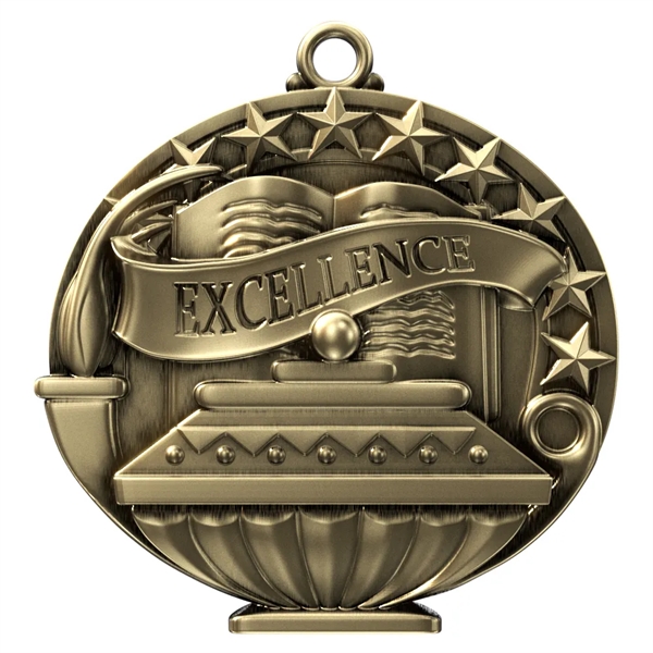 2" Academic Performance Medal EXCELLENCE in Gold - 2" Academic Performance Medal EXCELLENCE in Gold - Image 0 of 3