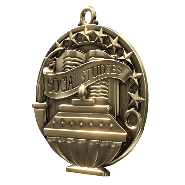 2" Academic Performance Medal SOCIAL STUDIES in Gold - 2" Academic Performance Medal SOCIAL STUDIES in Gold - Image 1 of 3