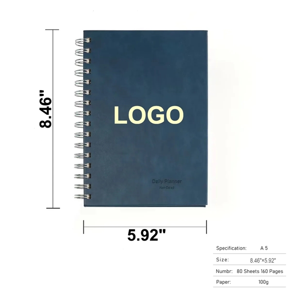 A5 Pu Leather Coil/Spiral Book - A5 Pu Leather Coil/Spiral Book - Image 0 of 1