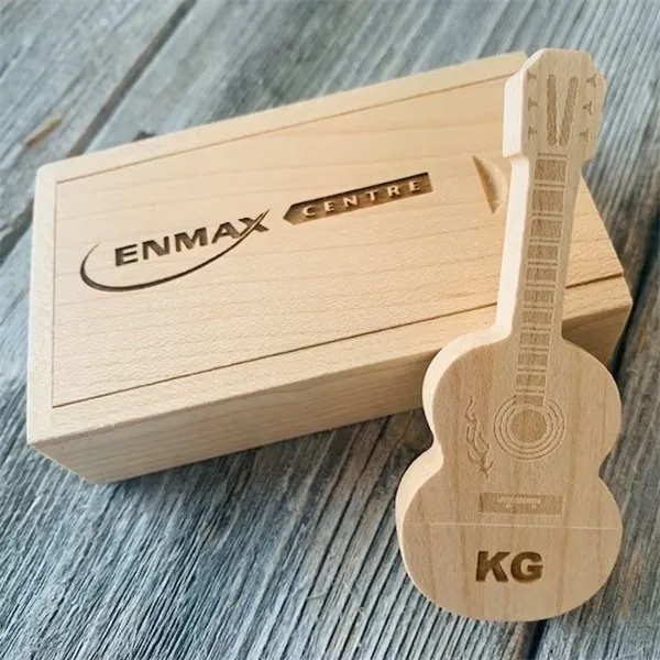 Custom Wooden Guitar USB with Box - Custom Wooden Guitar USB with Box - Image 3 of 5