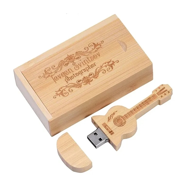 Custom Wooden Guitar USB with Box - Custom Wooden Guitar USB with Box - Image 5 of 5