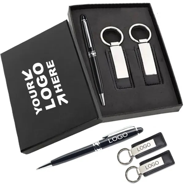 Executive Pen And Leatherette Keychain Gift Sets - Executive Pen And Leatherette Keychain Gift Sets - Image 0 of 3