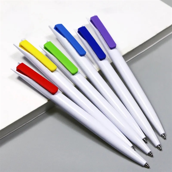 Slim Colorful Retractable Plastic Ballpoint Pen - Slim Colorful Retractable Plastic Ballpoint Pen - Image 3 of 3