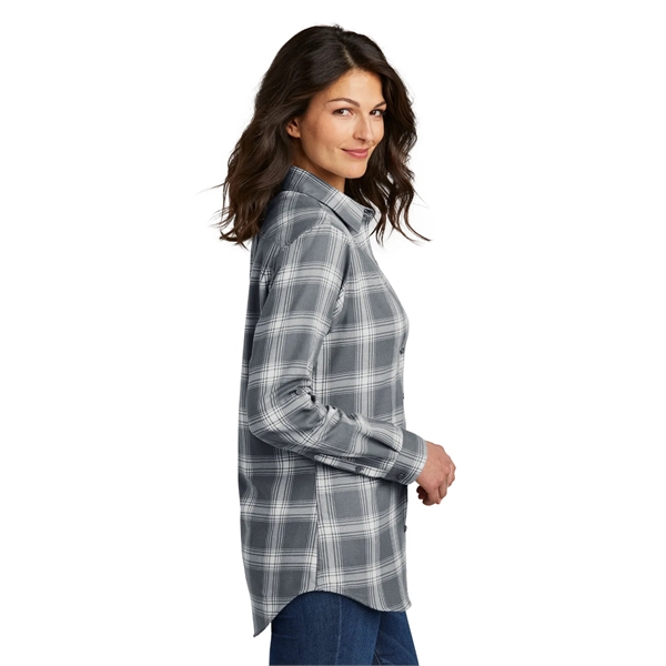Port Authority Women's Plaid Flannel Tunic . - Port Authority Women's Plaid Flannel Tunic . - Image 30 of 32