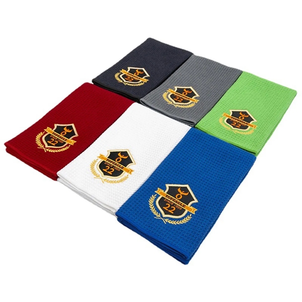 Golf Towel Waffle Embroidered Logo - Golf Towel Waffle Embroidered Logo - Image 2 of 3