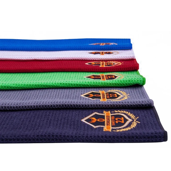 Golf Towel Waffle Embroidered Logo - Golf Towel Waffle Embroidered Logo - Image 3 of 3