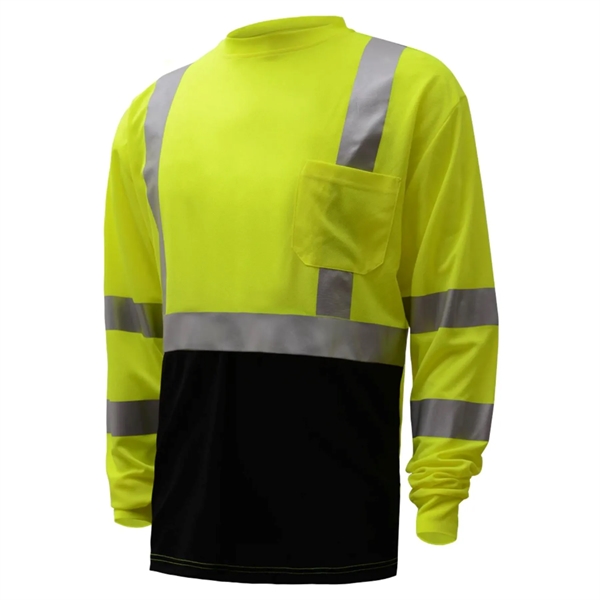 Hi Viz 170gsm Cotton Knitted Class 3 Safety Pocket T-Shirt - Hi Viz 170gsm Cotton Knitted Class 3 Safety Pocket T-Shirt - Image 4 of 5