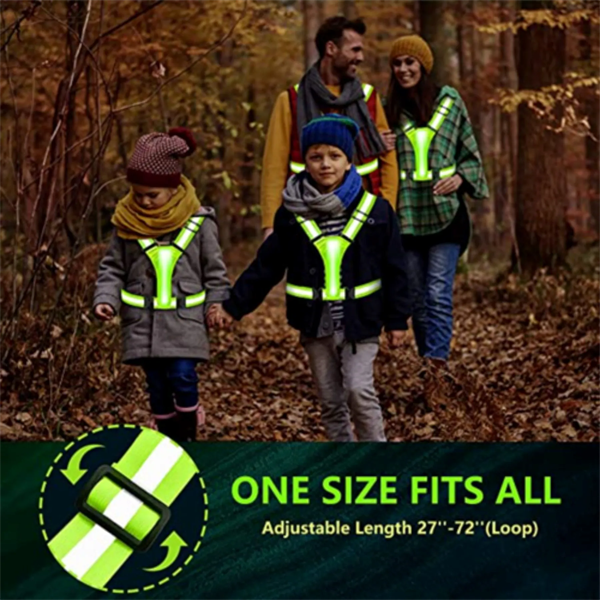LED Cross Belt Adjustable Reflective Safety Running Hi Vis - LED Cross Belt Adjustable Reflective Safety Running Hi Vis - Image 0 of 3