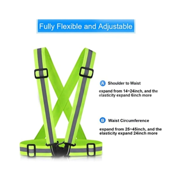 Adjustable Reflective Safety Running Hi Vis Cross Belt - Adjustable Reflective Safety Running Hi Vis Cross Belt - Image 4 of 6