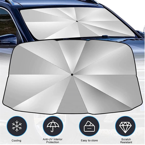 Foldable Car Umbrella Sunshade Cover - Foldable Car Umbrella Sunshade Cover - Image 0 of 3