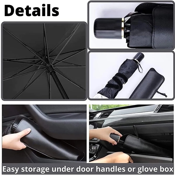 Foldable Car Umbrella Sunshade Cover - Foldable Car Umbrella Sunshade Cover - Image 3 of 3