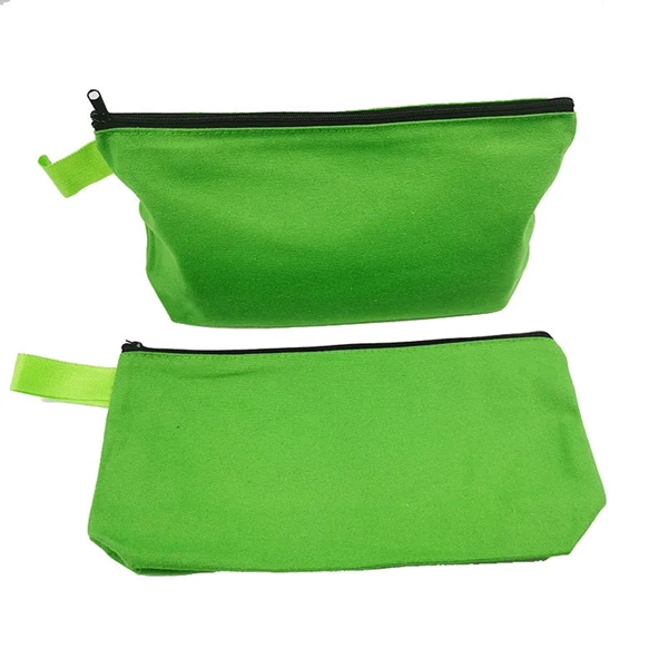 Canvas Pencil Pouch Craft Makeup Cosmetic Zipper Bag - Canvas Pencil Pouch Craft Makeup Cosmetic Zipper Bag - Image 1 of 5