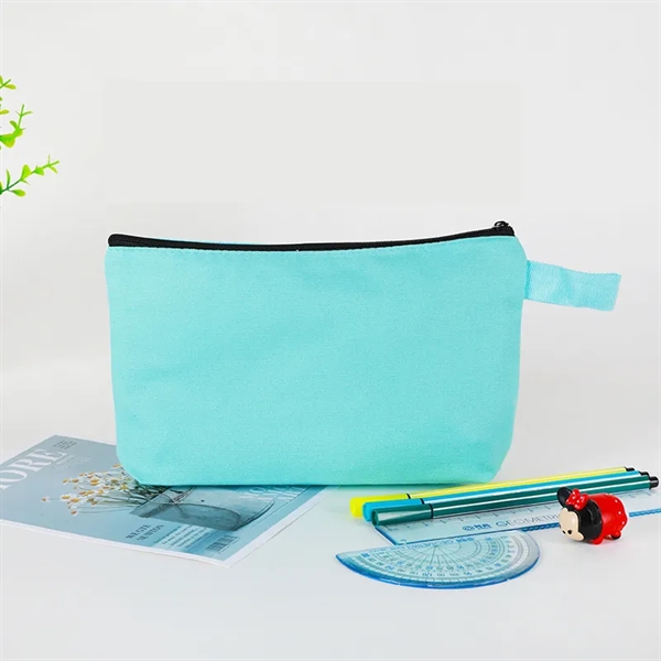 Canvas Pencil Pouch Craft Makeup Cosmetic Zipper Bag - Canvas Pencil Pouch Craft Makeup Cosmetic Zipper Bag - Image 2 of 5